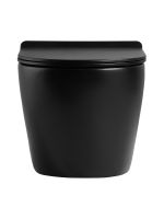 Agger Унитаз подвесной безободковый черный с инсталляцией, микролифт, кнопка смыва белая арт-ATI03144+APB288 — фото 5, Комплекты унитаз + инсталляция