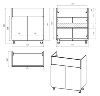 Тумба под раковину арт-П-Чег-01075-011 — фото 5, Тумбы под раковину
