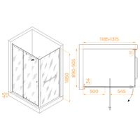 Душевой уголок RGW PA-44-1 (PA-02 + Z-060-1) 1200x900 арт-410844129-011 — фото 1, Прямоугольные душевые уголки