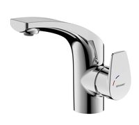 Смеситель для раковины Bravat Nizza, с донным клапаном, хром, арт-F1353387CP-RUS — фото 1, Смесители для раковины