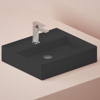Раковина Artceram Scalino подвесная/накладная с одним отверстием цвет черный матовый арт-SCL007 17 00 — фото 1, Раковины подвесные