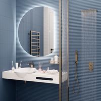 Зеркало с LED-подсветкой MOON (100*120) /AQUA DE MARCO Moon100/120 — фото 6, Зеркала в ванную комнату