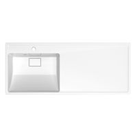 Раковина Azario Paola Magenta 1200 L левосторонняя, литьевой мрамор, белый арт-CS00078451 — фото 2, Раковины встраиваемые сверху