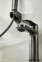 Смеситель для раковины с гигиеническим душем BELZ, оружейная сталь, арт-B12713-3 — фото 6, Смесители для раковины