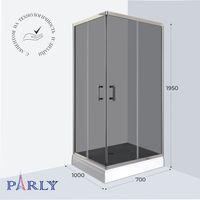 Ограждение VIVA90B N душевое Ceruttispa без поддона (90x90x195) — фото 399, Прямоугольные душевые уголки