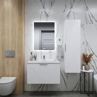 Тумба подвесная "БЛИСС-70 см" с 1 ящ. белая матовая (ум. Блисс-70 см.) 107052 — фото 3, Комоды и тумбы для ванной комнаты