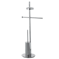 Товар: Стойка COLOMBO DESIGN PLANETS B9813 напольная с полотенцедержателем с мыльницей с держателем туалетной бумаги и с ершиком цвет хром - фото 3 Стойка COLOMBO DESIGN PLANETS B9813 напольная с полотенцедержателем с мыльницей с держателем туалетной бумаги и с ершиком цвет хром — фото 3, Стойки - набор держателей