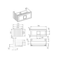 Тумба под раковину подвесная La Fenice Cubo FNC-01-CUB-G-80, серо-зеленая — фото 2, Тумбы под раковину