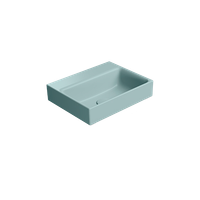 раковина подвесная/встраиваемая NUBES 40x32 без перелива голубой матовый арт-9684115 — фото 2, Раковины подвесные