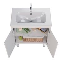 Тумба Lemark ROMANCE 80 см под 1 раковину, подвесная/напольная, 2-х дверная, цвет корпуса, фасада: Б арт-LM07R80T — фото 2, Тумбы под раковину