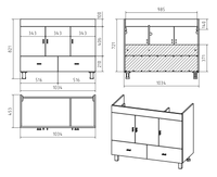 Тумба под раковину арт-П-Див01105-0112Я — фото 2, Тумбы под раковину