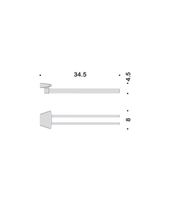 Полотенцедержатель COLOMBO DESIGN LAND B2813 двойной пововоротный цвет хром — фото 2, Полотенцедержатели