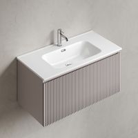 Тумба подвесная SANCOS Snob R 1.0 890х445х406, c одним ящиком оснащенным доводчиками, Doha Soft , арт. арт-SNR1.090SM — фото 3, Тумбы под раковину