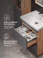 Тумба под раковину VIGO Wave 60 напольная 358 дуб золотой — фото 17, Тумбы под раковину