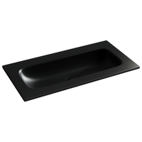 Раковина накладная мебельная CERAMICANOVA Grace прямоугольная 910x457x137 без отверстия под смеситель 910*457*137 цвет черный матовый CN7019MBwx — фото 1, Раковины накладные