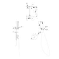 Душевая система ABBER Wasser Kreis AF8121G скрытого монтажа без излива, золото матовое — фото 3, Встраиваемые душевые комплекты