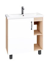 Тумба напольная "ФЛАЙ-70 см" дуб сонома/белая (ум.Фостер-70) 107001 — фото 1, Комоды и тумбы для ванной комнаты