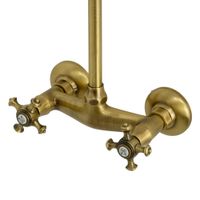 PRESTIGE Душевой настенный гарнитур (см-ль д/душа/колонна/верхний душ/шланг/ручной душ), бронза 31850 — фото 2, Душевые гарнитуры