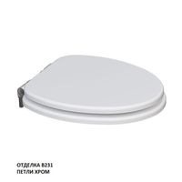 сиденье для унитаза ARMONIA с механизмом плавного закрывания, хром KFe-AC-B231 — фото 1, Сиденья для унитаза