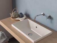 Раковина GLOBO STOCKHOLM на столешницу без отверстий цвет белый арт-FO075BI — фото 2, Раковины встраиваемые сверху