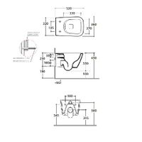 Унитаз GLOBO STONE подвесной безободковый цвет черный матовый арт-STS05AR — фото 2, Подвесные унитазы