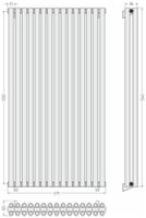 Отопительный радиатор Сунержа Эстет-00 1200х675 15 секций Без покрытия арт-00-0332-1215 — фото 3, Радиаторы отопления