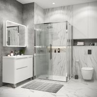 Боковая стенка Grossman Cosmo (100х195) хром,стекло шиншилла, 1 место арт-200.K33.02.100.10.02 — фото 5, Боковые стенки