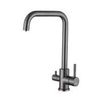 Смеситель для кухни с подключением фильтра воды Haiba , оружейная сталь арт-HB43829-3 — фото 1, Смесители для кухни