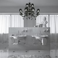 Полочка решетка GLOBO PAESTUM под раковину цвет хром арт-PASC22 — фото 2, Полки для ванной и душа