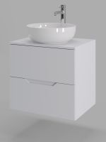 Orange Line тумба с раковиной подвесная 60 см, белый арт-Li-60TuwMDF+B07-420W — фото 5, Тумбы с раковиной