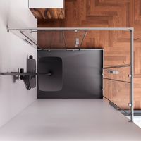 Душевое ограждение Func Square Slide 120х90, мат хром, прозрачное арт-W84G-403-12090-MT — фото 3, Прямоугольные душевые уголки