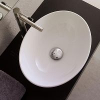 Раковина Scarabeo OVO накладная без перелива без отверстий цвет белый арт-8011 — фото 3, Раковины накладные