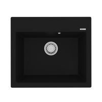 Кухонная мойка Lemark HANKA 570 врезная прямоугольная из кварцгранита, Антрацит арт-9910013 — фото 3, Кухонные мойки