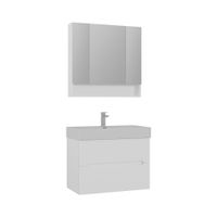 Тумба с раковиной ORKA Malta 80 подвесная, белый матовый арт-5001471 — фото 1, Тумбы с раковиной