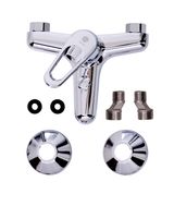 OneLife смеситель для ванны/душа однорычажный полимерный, хром арт-P11-100cr — фото 5, Смеситель для ванны