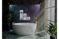 Ванна акриловая Vayer Boomerang (EH) D1600 с панелью 160х160 Гл000010534 — фото 1, Экраны для ванн