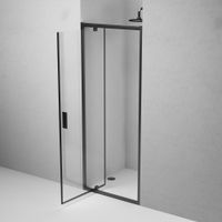 W90G-80-1P-BT Gem дверь душевая распашн 80x195,черный, стекло прозрачн — фото 3, Душевые двери в нишу