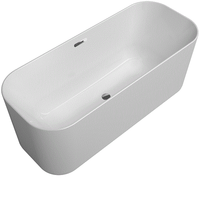 Ванна, Villeroy&Boch, Finion, ширина, мм-1700, глубина, мм-700, высота, мм-480, водоизмещение (л)-221, тип установки-отдельностоящий, форма-прямоугольная, панель-есть, слив-перелив-в комплекте, цвет крышки слива-хром, диаметр слива, мм-52, материал-Quaryl, пульт дистанционного управления для функции "Emotion"-необходимо заказать, цвет-альпийский белый/хром арт-UBQ177FIN7A100V201 — фото 1, Акриловые ванны