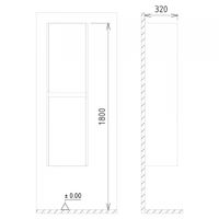 Пенал ORKA Lisbon 40 белый матовый, универсальный арт-3001187 — фото 6, Пеналы для ванной комнаты