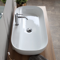 Товар: Раковина Scarabeo GLAM накладная без перелива с одним отверстием цвет белый арт-1801 - фото 8 Раковина Scarabeo GLAM накладная без перелива с одним отверстием цвет белый арт-1801 — фото 8, Раковины накладные