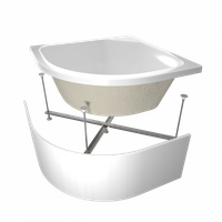 Поддон ПД 5 глубокий полукруг 90х90 Обрезанный (без сиденья) арт-Щ0000014179 — фото 3, Акриловые душевые поддоны