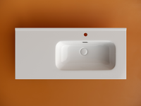 Раковина накладная мебельная CERAMICANOVA Element чаша справа с отверстием под смеситель 1010x465x180 мм цвет белый арт-CN7003R — фото 2, Раковины встраиваемые сверху