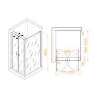 Душевой уголок RGW PA-144B (PA-104B+Z-050-2B+O-104B) 800x1000 060814480-014 — фото 1, Душевые уголки