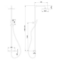Товар: Душевая стойка ABBER Wasser Kreis AF8160RGL с термостатом без излива, розовое золото - фото 2 Душевая стойка ABBER Wasser Kreis AF8160RGL с термостатом без излива, розовое золото — фото 2, Встраиваемые душевые комплекты