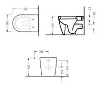 SMART Приставной унитаз со встр. форсункой биде с сиденьем-микролифт SM11BM+BetaSlim SM11SLBM — фото 2, Приставные унитазы