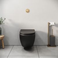 Унитаз подвесной Grossman Color (490х370х360) безободковый,черный матовый с тонкой крышкой,микролифт,1 место арт-GR-4455BMS — фото 5, Подвесные унитазы