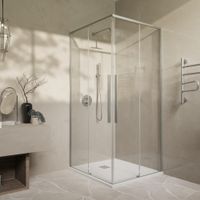 Душевой уголок Slim-N VSS-4SN8010CLBN, 1000*800, брашированный никель, стекло прозрачное VSS-4SN900CLBN — фото 1, Квадратные душевые уголки