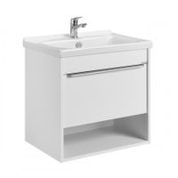 Тумба-умывальник ХОУП 60, 1 ящ., подвесная, белый матовый (под раковину МИРАНДА 60) 1A287201HP2B0 — фото 1, Тумбы под раковину