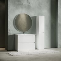 Тумба под раковину SANCOS Libra Floor напольная, 990х450х840, c двумя ящиками оснащенными доводчиками, белый глянец , арт. арт-LB100FW — фото 3, Тумбы под раковину