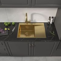 Товар: Кухонная мойка Reflexion Iseo RX2250GD брашированное золото - фото 346 Кухонная мойка Reflexion Iseo RX2250GD брашированное золото — фото 346, Кухонные мойки